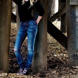 Buckle Black Skinny Jeans